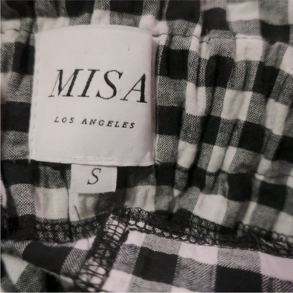 Misa Los Angeles Kayin Skort gingham black and white size S - Picture 4 of 8